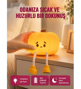 Dekoratif Pumpkin Gece Lambası Şarjlı Dokunmatik Led Işık Yeni Nesil