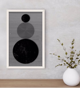 BK Home Modern Art Dekoratif Ahşap Beyaz Çerçeveli Tablo-7
