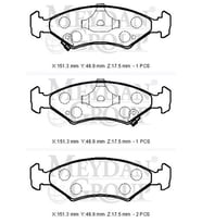 KIA SEPHIA- 99/01; ÖN FREN BALATASI (DİSK) (151,3X46,9X17,5) (DAIWA) 0K20A-33-23Z 711-6350