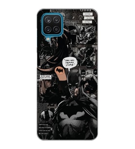 Samsung Galaxy M12 Uyumlu Batman Aesthetic Tasarımlı Şeffaf Telefon Kılıfı