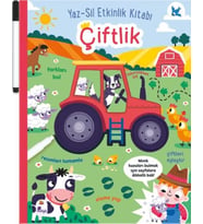Yaz-Sil Etkinlik Kitabı - Çiftlik (Kalemli)