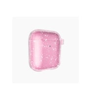 Apple Airpods Uyumlu Zore Allstar Airbag 32 Parlayan Simli Saydam Renkli Kılıf (Pembe)
