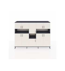 Hyperion Dolap 14 Raflı 10 Kapaklı 220x44x163 Antrasit-Aytaşı/Antrasit