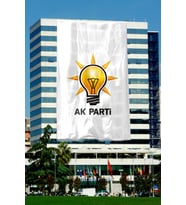 AK Parti Bayrağı 600x900 cm 1. Kalite Raşel Kumaş Bina Tipi