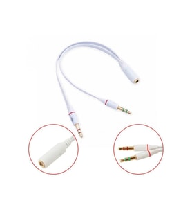 Kulaklık Mikrofon Çoklayıcı 3.5mm Splitter Switch Dönüştürücü Adaptör