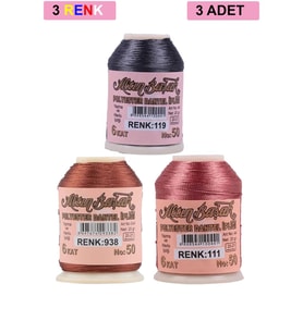 3 Adet Altınbaşak Oya ve Dantel İpi 20 gr - Royaleks - No: 938 - 111 - 119