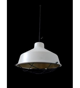 Rys Retro Metal Dekoratif Beyaz İçi Gold Kafesli Tekli Sarkıt Avize Çap:30 cm (Burnt Olive)