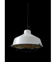 Rys Retro Metal Dekoratif Beyaz İçi Gold Kafesli Tekli Sarkıt Avize Çap:30 cm (Burnt Olive)