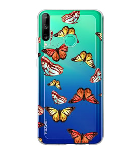 PrintiFy Huawei P40 Lite E ile Uyumlu 1mm Slim Fit Water Color 2 Baskılı Şeffaf  Kılıf