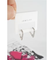 Kadın Özel Tasarım Zirkon Taşlı 2'li Minimal Küpe