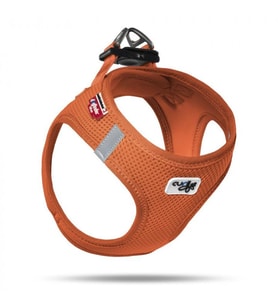 Curli Air-Mesh Küçük Irk Köpek Göğüs Tasması 26-30cm Turuncu 3XS