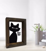 BK Gift Banyo Dekoratif Doğal Masif Ahşap Çerçeve 15x20cm-31 (Beyaz)