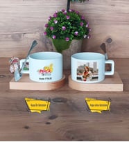 Müzik Öğretmeni Kupa Bardak Ahşap Altlıklı Kısa Fotoğraflı Öğretmenler Günü Hediyesi