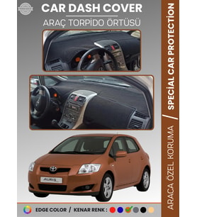 TOYOTA AURİS (2006-2012) Torpido Örtüsü Ön Göğüs Halı Torpido Koruma Tam Uyum UV Koruma Kolay Montaj
