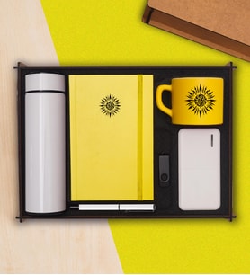 Premium Hediye Seti & Dereceli Termos, Powerbank, USB Bellek, Defter, Kalem, Kupa Bardak