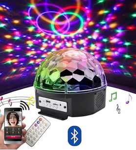 Uzaktan Kumandalı Kristal Disko Led Işıklı ve Hapörlörlü RGB Led Işık