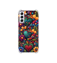 PrintiFy Samsung Galaxy S21 Plus ile Uyumlu Düşlerin Dansı Serisi Çiçeklerin Dansı Tasarımlı Uv Baskılı Köşe Korumalı Antişok Kılıf