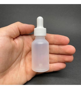 30 Ml Kısa Saydam Şişe Cam Damlalıklı  , Beyaz Plastik Kapaklı , 30 Cc Cam Damlalıklı PE Şişe x 10 Adet