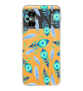 PrintiFy Xiaomi Poco M5 ile Uyumlu 1mm Slim Fit Nazar Boncuğu 3 Baskılı Şeffaf  Kılıf