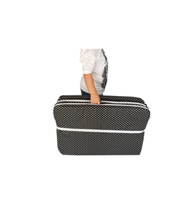 Bebek Yatağı Oyun Parkı Çocuk Yatağı Katlanabilir Sünger Yatak 60x120-4 Cm(siyah Puantiyeli