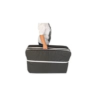 Bebek Yatağı Oyun Parkı Çocuk Yatağı Katlanabilir Sünger Yatak 60x120-4 Cm(siyah Puantiyeli
