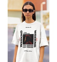 The Weeknd Tasarım Baskılı Unisex Oversize Tişört