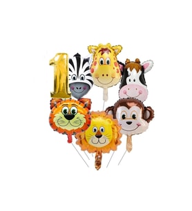 Safari Fiğürlü 1 Yaş Balon Seti