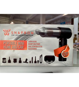Snapron SNV-3002 12000PA 2000Mah 9in1 Güçlü Vakum Ve Üflemeli Şarjlı Katlanabilir Araç Süpürgesi
