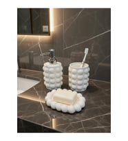 Bubble Banyo Seti 3 lü Set Sıvı Sabunluk, Diş Fırçalık, Katı Sabunluk