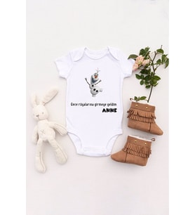 Unisex Bebek Gece Rüyalarına Girmeye Geldim Anne Body Zıbın