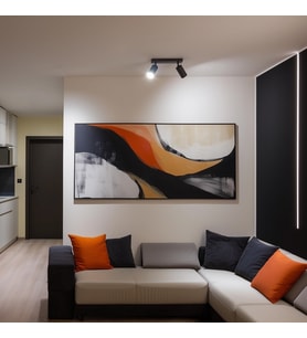 RİOLIGHT MODERN5 SİYAH5,MUTFAK5,GİYİNME ODASI5,CAFELER5 İÇİN METAL 2Lİ LED SPOT(AMPUL DAHİL)