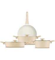 Jumbo Swiss Crystal Dark Cream 7 Parça Tencere Seti