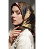 Levidor Kristal Eşarp Derin Kare Haki