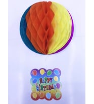 Kağıt Süs Happy Birthday Dekor 55 cm-0748
