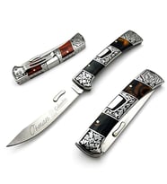 Kişiye Özel İsimli Columbia A3159-D 24 CM İsim Baskılı Columbia Ahşap Çakı (Çok Renkli)