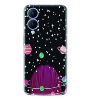 Vivo Y17S Kılıf Resimli Desenli Baskılı Silikon Space Woman 1311