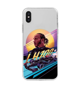 Iphone X ve XS Uyumlu Lewis Hamilton Tasarımlı Şeffaf Telefon Kılıfı