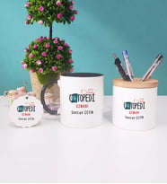 Ortapedi Uzmanı Kupa Bardak Siyah Kalemlik ve Anahtarlık