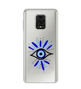 Redmi Note 9 Pro/Note 9S Uyumlu Nazar Göz Desenli Şeffaf Telefon Kılıfı