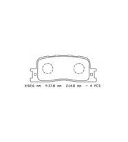 TOYOTA CAMRY- 01/04; ARKA FREN BALATASI (DİSK) (92,6X37,8X14,8) (DAIWA) 04466-33140 210-6360A