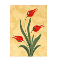 35cmX50cm Ahşap Tablo Osmanlı Lale Motifi