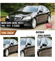 Mercedes Benz W221 2010-2013 Batman Yarasa Ayna Kapağı Piano Black Abs Plastik