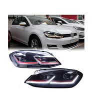 volkswagen golf 7 uyumlu kırmızı şeritli 7.5 gti dizayn far
