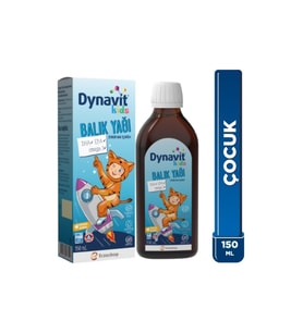 Dynavit Kids Balık Yağı 150 ml - Çocuklar Için 1300MG Balık Yağı, Omega-3, Epa, Dha - Portakal Aromalı