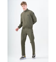 Maraton Comfort Erkek Dik Yaka Düz Paça Reglan Kol Haki Eşofman Takımı 21864