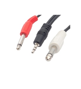 Powermaster Pm-13934 3.5 Mm Stereo Erkek/2x6.3 Mm Mono Erkek 5 Metre Ses Kablosu