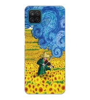 Samsung Galaxy A12 Uyumlu Vincent Van Gogh Tasarımlı Şeffaf Telefon Kılıfı