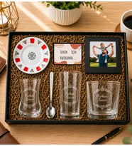 Kişiye Özel Fotoğraflı Çerçeve,Rakı Bardağı,Viski Bardağı Ve Çay Bardağı