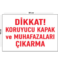 Metal Dikkat Koruyucu Kapakları Ve Muhafazaları Çıkarma 15 Cm x 20 Cm Uyarı Levhası Yönlendirme Tabelası