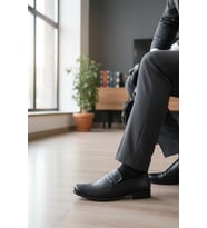 noch Erkek Hakiki Deri Bant Detaylı Klasik Ofis Ayakkabısı Loafer